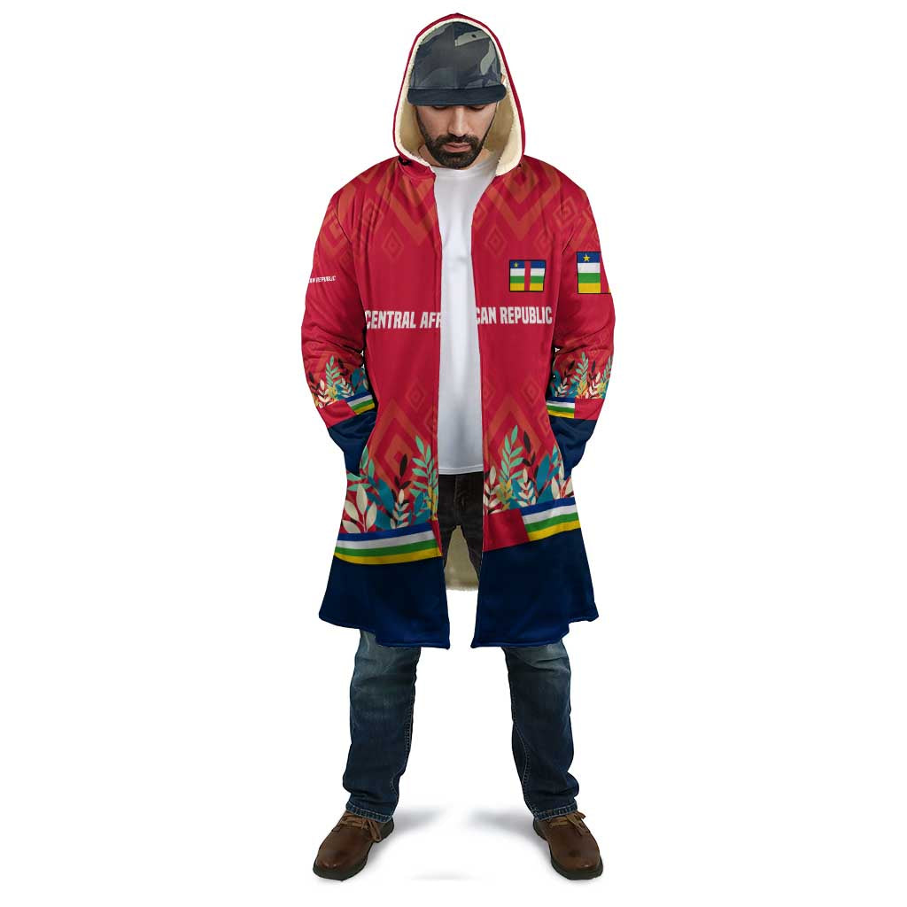 Central African Republic Cloak with Red Blue Green Tribal Design and National Flag - Wonder Print Shop