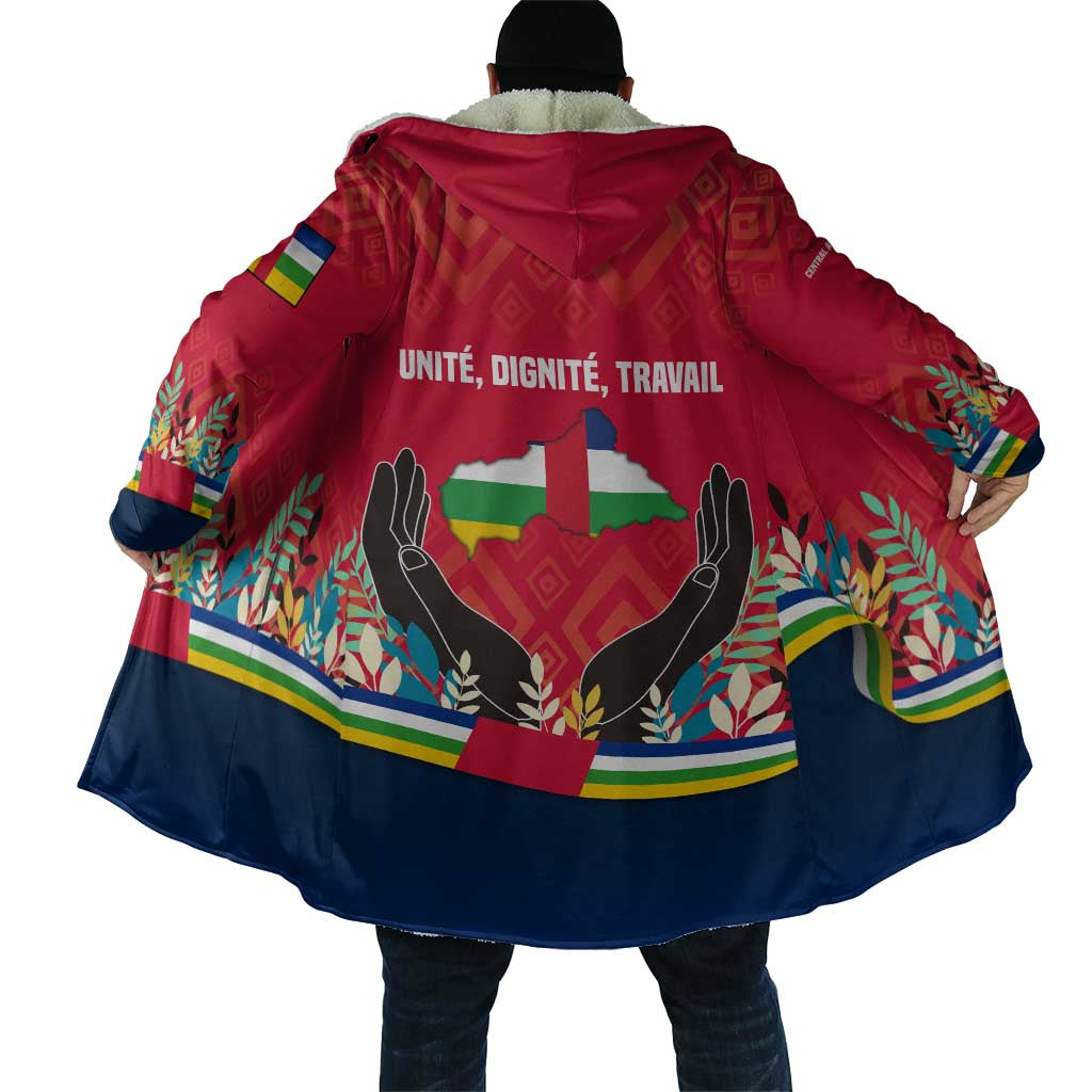 Central African Republic Cloak with Red Blue Green Tribal Design and National Flag - Wonder Print Shop