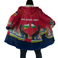 Central African Republic Cloak with Red Blue Green Tribal Design and National Flag - Wonder Print Shop