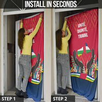 Central African Republic Door Cover with Red Blue Green Tribal Design and National Flag - Wonder Print Shop