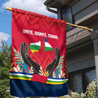 Central African Republic Garden Flag with Red Blue Green Tribal Design and National Flag - Wonder Print Shop
