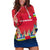 Central African Republic Hoodie Dress with Red Blue Green Tribal Design and National Flag - Wonder Print Shop