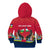 Central African Republic Kid Hoodie with Red Blue Green Tribal Design and National Flag - Wonder Print Shop