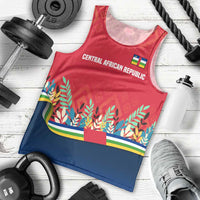 Central African Republic Men Tank Top with Red Blue Green Tribal Design and National Flag - Wonder Print Shop