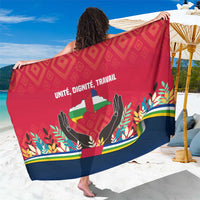 Central African Republic Sarong with Red Blue Green Tribal Design and National Flag - Wonder Print Shop