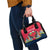 Central African Republic Shoulder Handbag with Red Blue Green Tribal Design and National Flag - Wonder Print Shop
