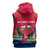 Central African Republic Sleeveless Hoodie with Red Blue Green Tribal Design and National Flag - Wonder Print Shop