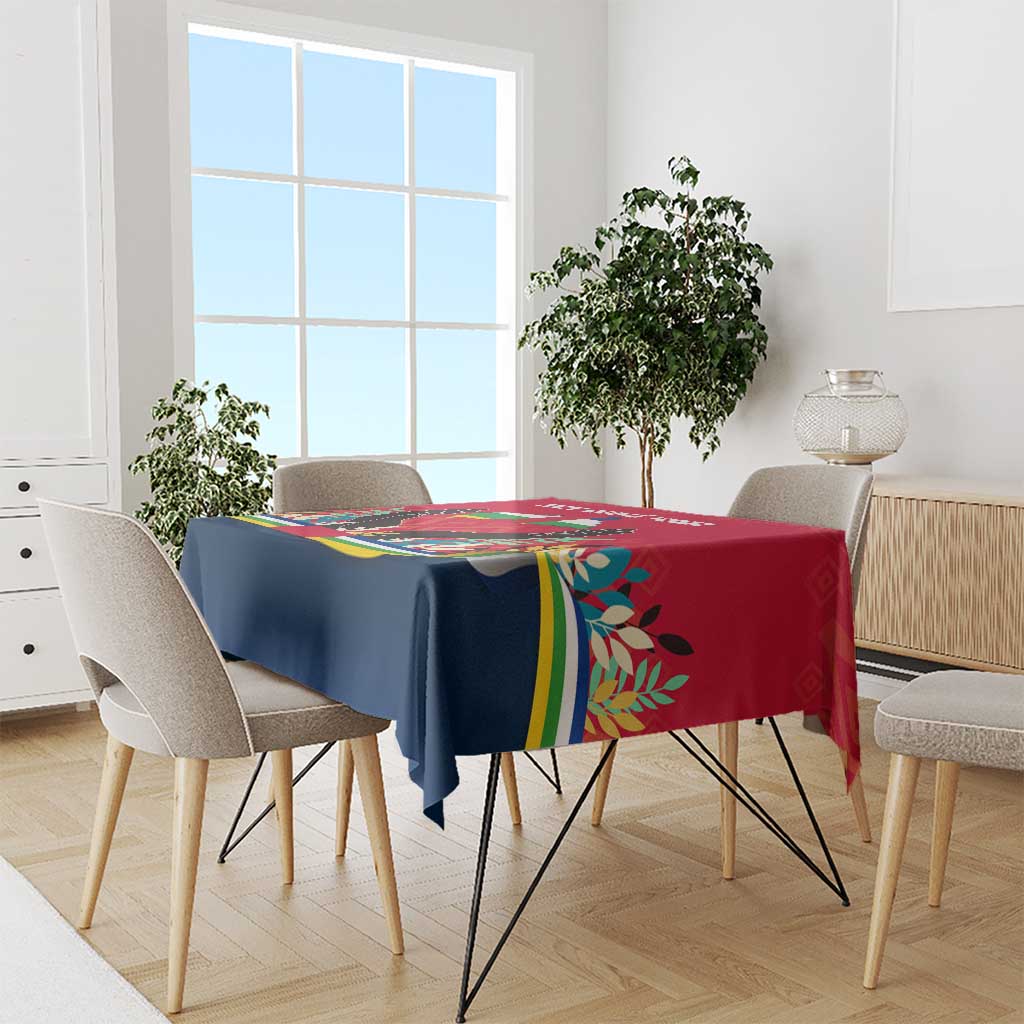 Central African Republic Tablecloth with Red Blue Green Tribal Design and National Flag - Wonder Print Shop