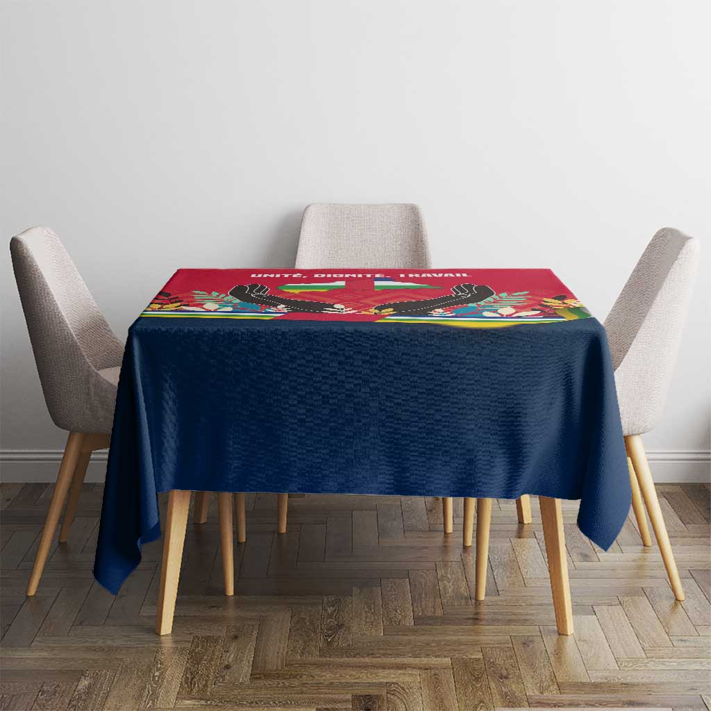 Central African Republic Tablecloth with Red Blue Green Tribal Design and National Flag - Wonder Print Shop