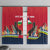 Central African Republic Window Curtain with Red Blue Green Tribal Design and National Flag - Wonder Print Shop