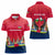 Central African Republic Women Polo Shirt with Red Blue Green Tribal Design and National Flag - Wonder Print Shop