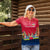 Central African Republic Women Polo Shirt with Red Blue Green Tribal Design and National Flag - Wonder Print Shop