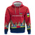 Central African Republic Zip Hoodie with Red Blue Green Tribal Design and National Flag - Wonder Print Shop