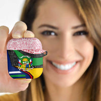 Central African Republic AirPods Case with Multicolor Tribal Design and National Emblem - Wonder Print Shop