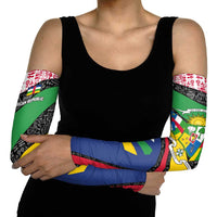Central African Republic Arm Sleeves with Multicolor Tribal Design and National Emblem - Wonder Print Shop