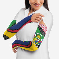 Central African Republic Arm Sleeves with Multicolor Tribal Design and National Emblem - Wonder Print Shop