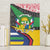 Central African Republic Canvas Wall Art with Multicolor Tribal Design and National Emblem - Wonder Print Shop