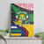 Central African Republic Canvas Wall Art with Multicolor Tribal Design and National Emblem - Wonder Print Shop
