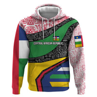 Central African Republic Hoodie with Multicolor Tribal Design and National Emblem - Wonder Print Shop