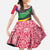 Central African Republic Kid Short Sleeve Dress with Multicolor Tribal Design and National Emblem - Wonder Print Shop