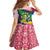 Central African Republic Kid Short Sleeve Dress with Multicolor Tribal Design and National Emblem - Wonder Print Shop
