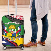 Central African Republic Luggage Cover with Multicolor Tribal Design and National Emblem - Wonder Print Shop