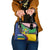 Central African Republic Shoulder Handbag with Multicolor Tribal Design and National Emblem - Wonder Print Shop