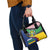 Central African Republic Shoulder Handbag with Multicolor Tribal Design and National Emblem - Wonder Print Shop