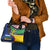 Central African Republic Shoulder Handbag with Multicolor Tribal Design and National Emblem - Wonder Print Shop
