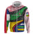 Central African Republic Zip Hoodie with Multicolor Tribal Design and National Emblem - Wonder Print Shop