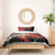 Central African Republic Bedding Set with Red Black Nature Design and Buffalo Pattern - Wonder Print Shop