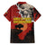 Central African Republic Hawaiian Shirt with Red Black Nature Design and Buffalo Pattern - Wonder Print Shop