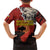 Central African Republic Hawaiian Shirt with Red Black Nature Design and Buffalo Pattern - Wonder Print Shop