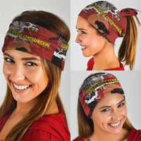 Central African Republic Neck Gaiter with Red Black Nature Design and Buffalo Pattern - Wonder Print Shop