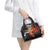 Central African Republic Shoulder Handbag with Red Black Nature Design and Buffalo Pattern - Wonder Print Shop