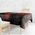Central African Republic Tablecloth with Red Black Nature Design and Buffalo Pattern - Wonder Print Shop