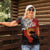Central African Republic Women Polo Shirt with Red Black Nature Design and Buffalo Pattern - Wonder Print Shop