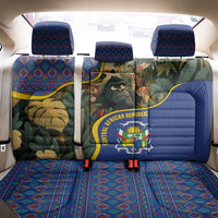 Central African Republic Back Car Seat Cover with Jungle Animal Design and National Emblem Pattern - Wonder Print Shop