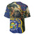 Central African Republic Baseball Jersey with Jungle Animal Design and National Emblem Pattern - Wonder Print Shop