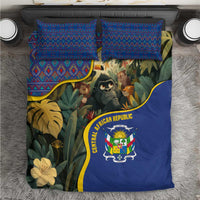 Central African Republic Bedding Set with Jungle Animal Design and National Emblem Pattern - Wonder Print Shop