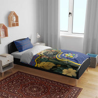 Central African Republic Bedding Set with Jungle Animal Design and National Emblem Pattern - Wonder Print Shop