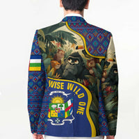 Central African Republic Blazer with Jungle Animal Design and National Emblem Pattern - Wonder Print Shop