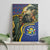 Central African Republic Canvas Wall Art with Jungle Animal Design and National Emblem Pattern - Wonder Print Shop