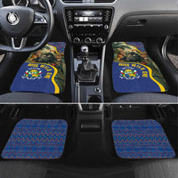 Central African Republic Car Mats with Jungle Animal Design and National Emblem Pattern - Wonder Print Shop