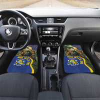 Central African Republic Car Mats with Jungle Animal Design and National Emblem Pattern - Wonder Print Shop