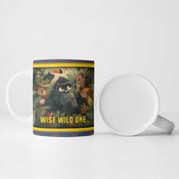 Central African Republic Ceramic Mug with Jungle Animal Design and National Emblem Pattern - Wonder Print Shop