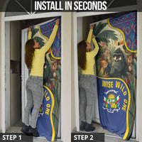 Central African Republic Door Cover with Jungle Animal Design and National Emblem Pattern - Wonder Print Shop