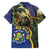 Central African Republic Hawaiian Shirt with Jungle Animal Design and National Emblem Pattern - Wonder Print Shop