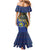 Central African Republic Mermaid Dress with Jungle Animal Design and National Emblem Pattern - Wonder Print Shop