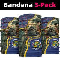 Central African Republic Neck Gaiter with Jungle Animal Design and National Emblem Pattern - Wonder Print Shop